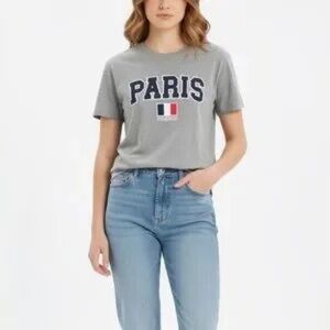 Gray Paris Graphic T-Shirt